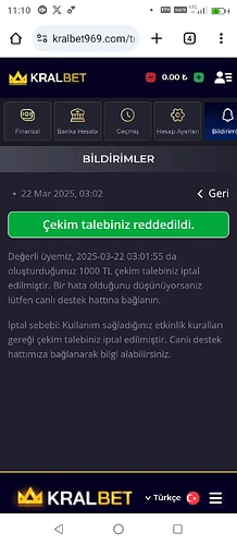 Kralbet Bakiye Sildi