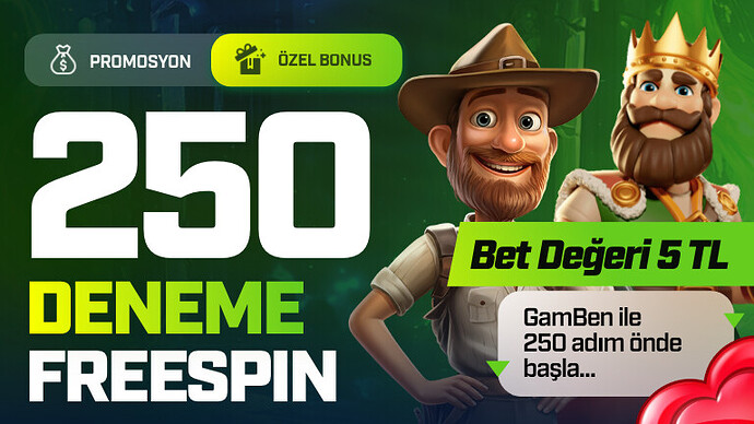 Gamben 250 Freespin Deneme Bonusu